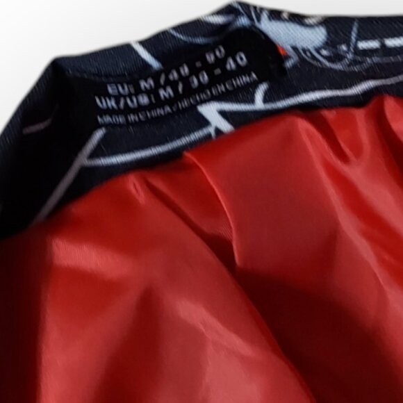 Spirit Halloween Costume Black Spider/Web Men's Jacket Coat & Tie -Sz- M 38-40 - Picture 5 of 6